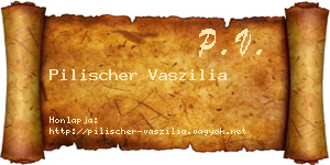 Pilischer Vaszilia névjegykártya